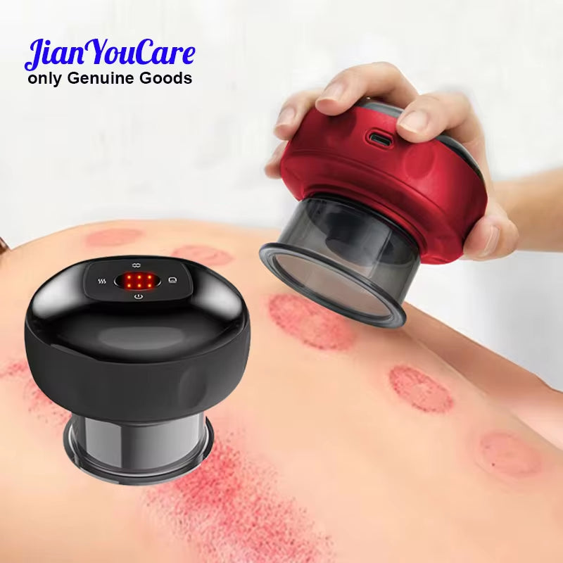 Medical Chinese Electric Vacuum Cupping Therapy Body Scraping Massage Jars Guasha Relieve Professional Suction Cups