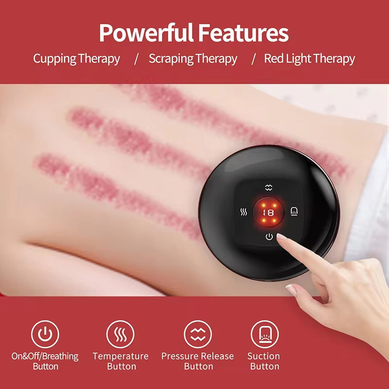 Medical Chinese Electric Vacuum Cupping Therapy Body Scraping Massage Jars Guasha Relieve Professional Suction Cups