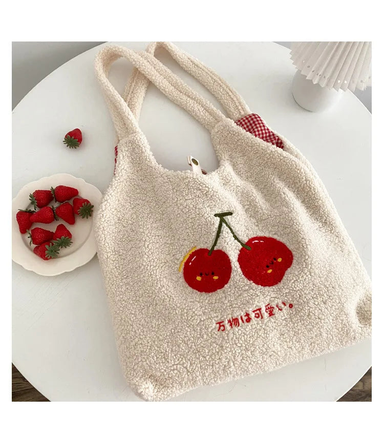 Fluffy Cherry Tote bag