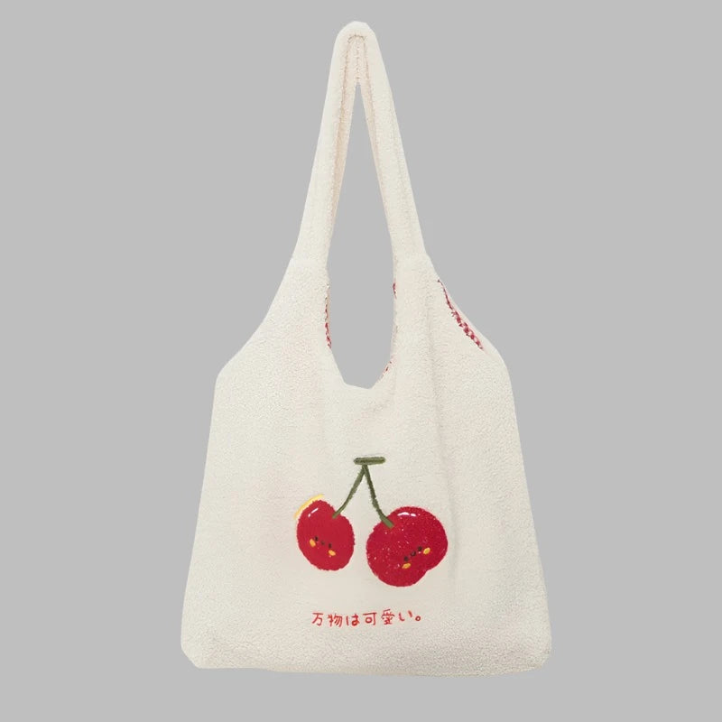 Fluffy Cherry Tote bag