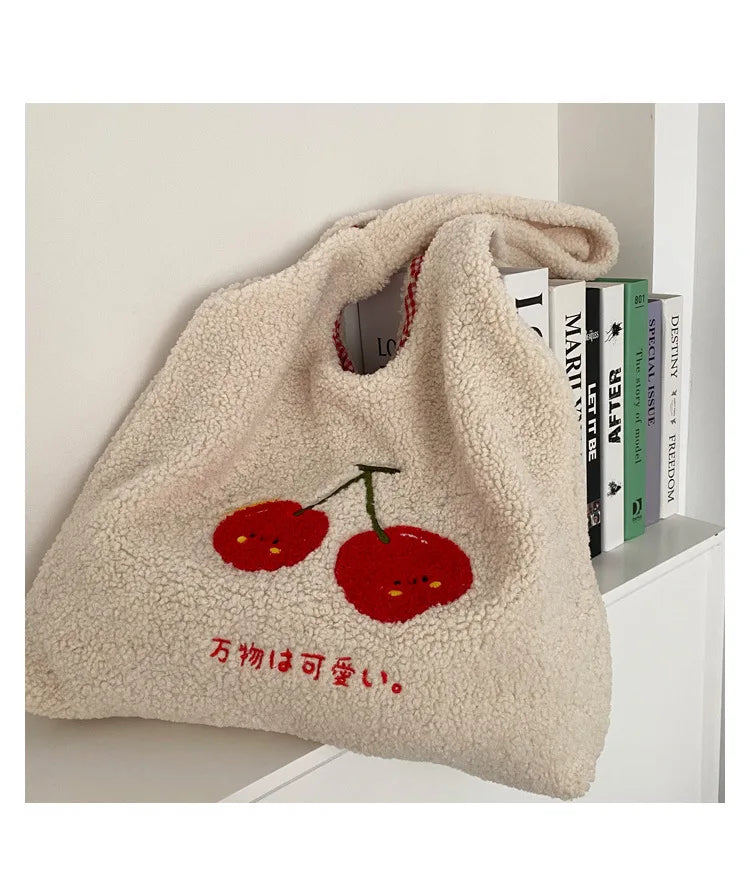 Fluffy Cherry Tote bag