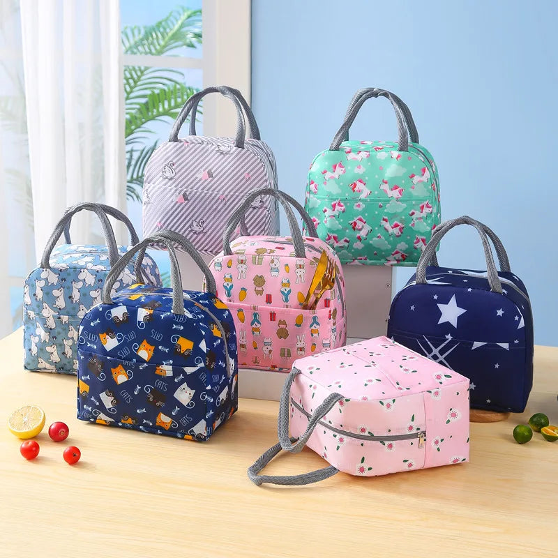 Portable Cartoon Tote Thermal Lunch bag