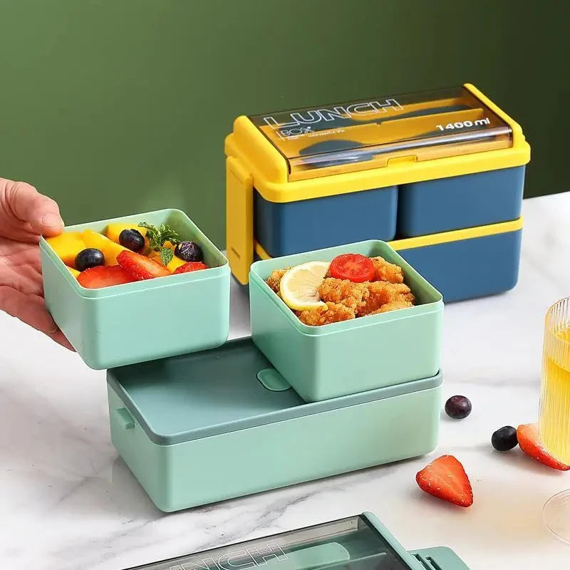 2 Layer Portable Leakproof  Bento Box