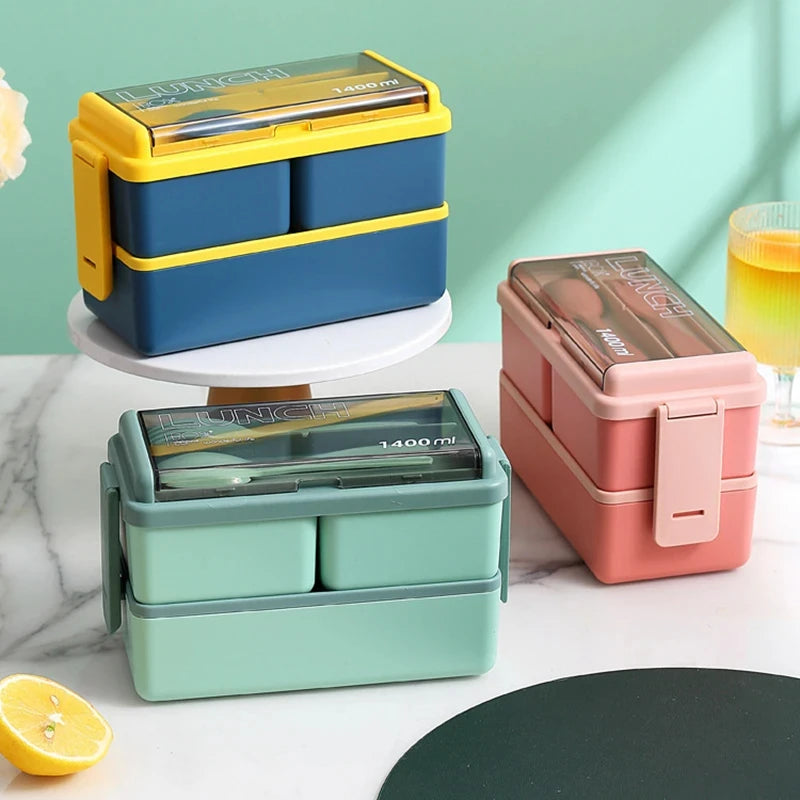 2 Layer Portable Leakproof  Bento Box