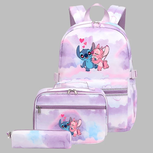 3 in 1 Disney Lilo Stitch Backpack with Lunch Bag & pencil case