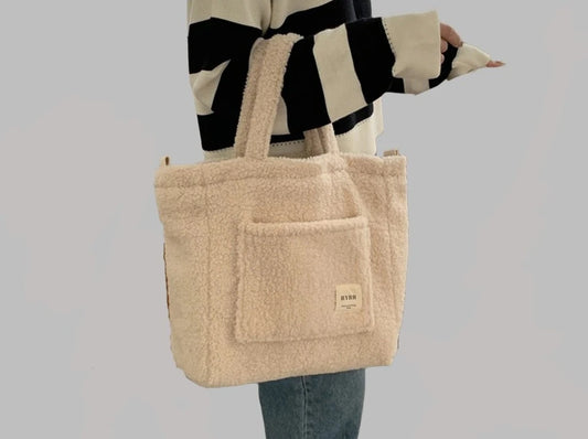 Winter Lamb Down Tote bag