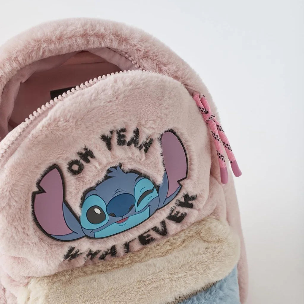 Cartoon Stitch Fluffy Mini Schoolbag